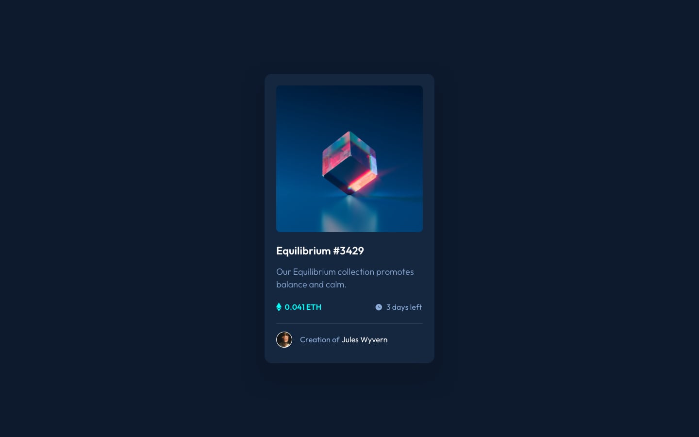 nft preview card component image