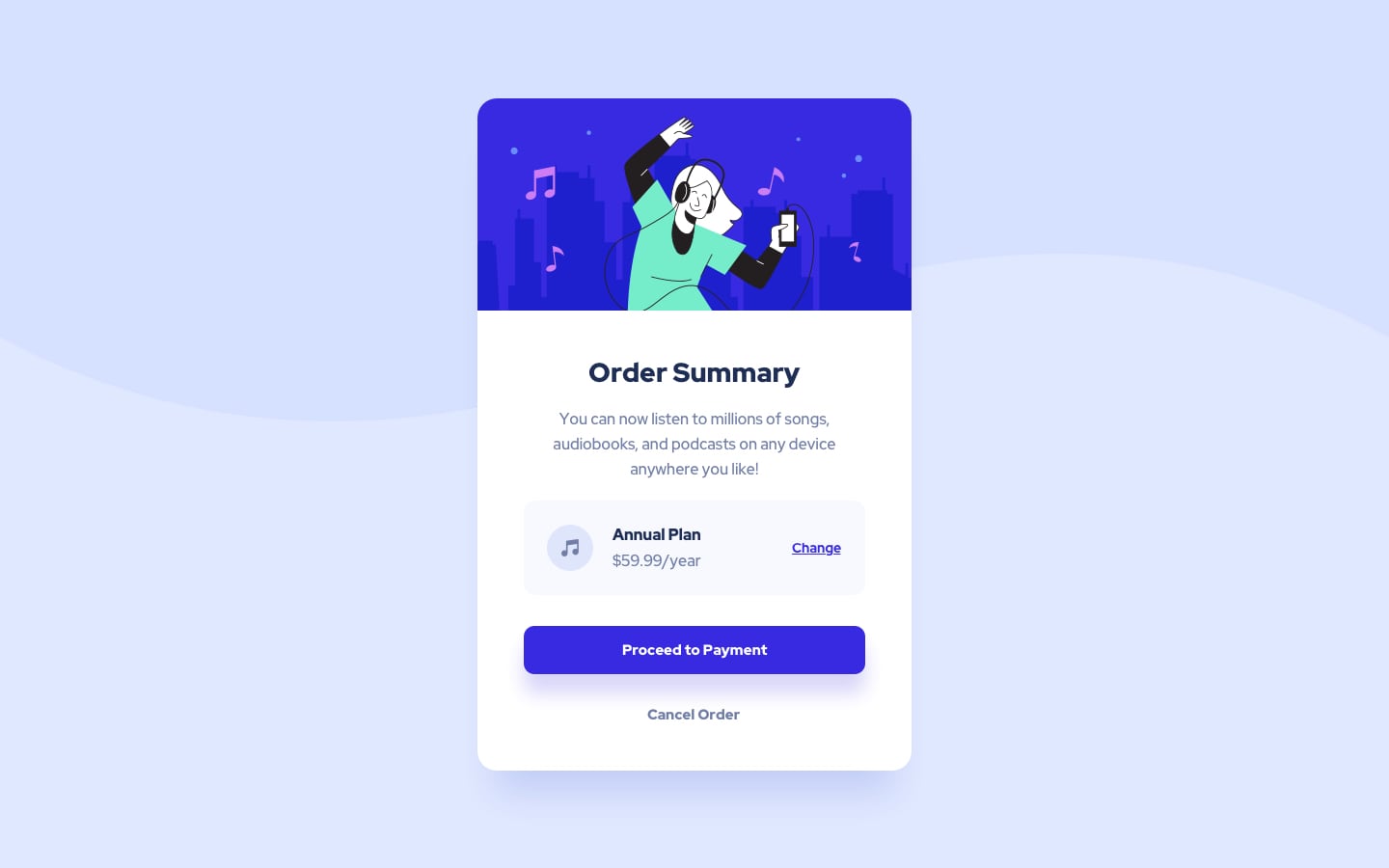 order summary component image